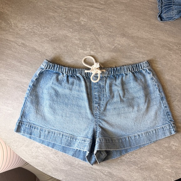 Celebrity Pink Pants - Celebrity Pink Denim Drawstring Shorts Size M Coastal Beachy Summer Boho